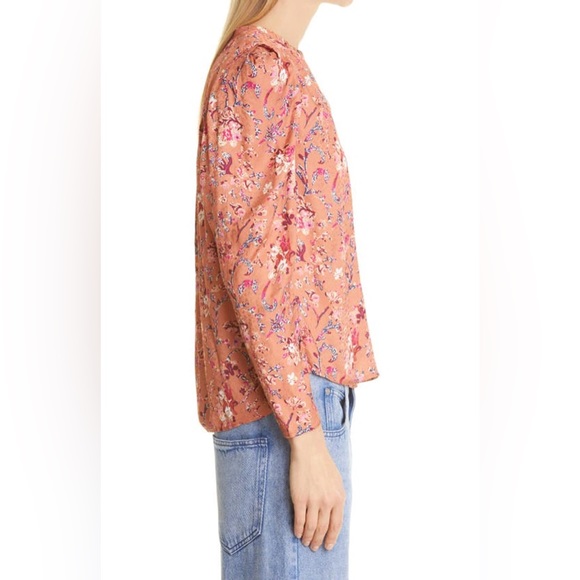 NWT $485 Isabel Marant Étoile Benson Printed Long-sleeve Top Blouse - Picture 3 of 5